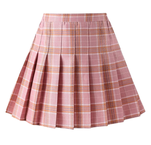 กระโปรงสเก็ตเตอร์ทรงเอพลีทลายสก็อต แต่งระบาย สำหรับผู้หญิง สไตล์มินิคลับแวร์ Y2K สตรีทแวร์ ฮิปฮอป ทรงเอไลน์ สั้น ผลิตตามแบบ OEM สำหรับฤดูร้อนและฤดูใบไม้ผลิ - Product Image 1