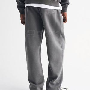 Pantalones de chándal personalizados de tejido grueso con lavado mineral para hombre, de alta calidad, lisos, estilo vintage con lavado ácido, streetwear, de pierna ancha, al por mayor - Product Image 3