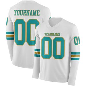 Camiseta de Fútbol OEM de Manga Larga con Tela de Alto Rendimiento de Spandex/Poliéster, Transpirable, Cuello en V, Nombre del Jugador Personalizado - Product Image 5