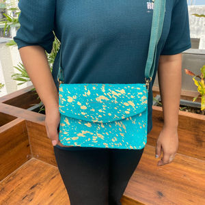 New Western Fashion Hair on Hide Metallic Crossbody Bags for Women Custom Recycled Colorful Leather Shoulder Bag Ladies <b>Handbags</b> - Product Image 2