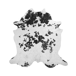 Tapis en cuir de vachette à imprimé animal, style moderne, avec envers en caoutchouc, pour décoration de salon, à poils plats, tapis de sol fin en cuir - Product Image 2