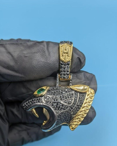 Colgante Cabeza de León de Plata 925, Colgante Hip Hop Iced Out con Moissanita VVS, Colgante Bling para Raperos, Colgante para Amantes de Animales para Hombres - Product Image 1