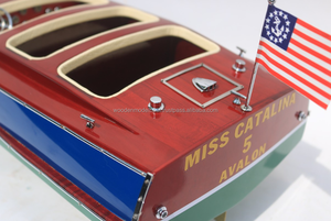 Gia Nhien Fabricant Conception personnalisée quantité minimale de commande basse MISS CATALINA 5 AVALON MODÈLE DE BATEAU EN BOIS-MODÈLE DE BATEAU EN BOIS-ARTISANAT - Product Image 3