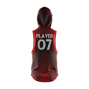 Maillots de football américain 7v7 unisexes à capuche sans manches personnalisés par sublimation, en polyester anti-humidité, imprimé géométrique, pour toutes les saisons - Product Image 5