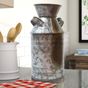 Jardinière en métal galvanisé de qualité supérieure avec poignée latérale pour la décoration de la maison et du jardin, jardinières à fleurs faites à la main - Product Image 2