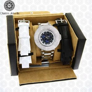 Reloj de Lujo para Hombre con Caja de Acero Inoxidable, Movimiento Mecánico Analógico, Detalles de Diamantes, Cierre Oculto con Botón, Correa de 20 mm, 40 mm - Product Image 3