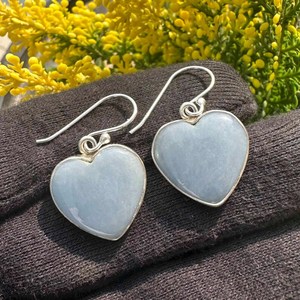 Boucles d'oreilles pendantes en opale bleue Owyhee, argent sterling 925, bijoux en pierres précieuses naturelles, cadeau pour femme - Product Image 5