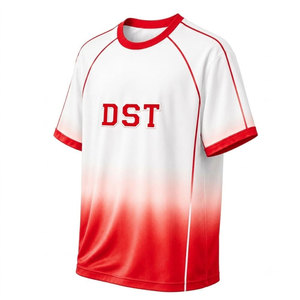 Delta |   Sigma |   Camiseta de fútbol Theta Sorority de manga corta con logo en degradado de color rojo y blanco, transpirable, para mujer. - Product Image 5