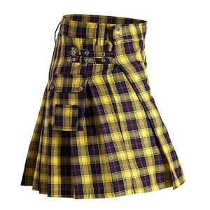 Kilt plisado clásico para hombre, traje cultural para exteriores, ropa tradicional escocesa, ajuste regulable, costuras resistentes, diseño premium - Product Image 3