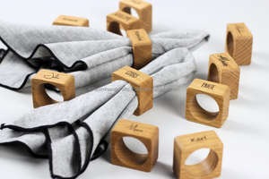 Elegante juego de servilleteros hechos a mano para fiestas, bodas, decoración de mesa festiva y uso de presentación de mesa de cena elegante. - Product Image 4