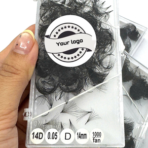 Extensions de cils tendance volume 10D-20D 0.03-0.05mm CC/DD/M/L Noir Mat Courbure Fibre Synthétique Livraison Rapide - Product Image 1