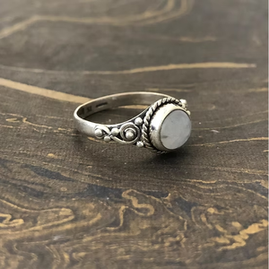 Dainty Moonstone <b>Ring</b> 2.4 Grams Gemstone Everyday Wear Handcrafted Jewelry Perfect Gift Idea For Wedding - Product Image 2