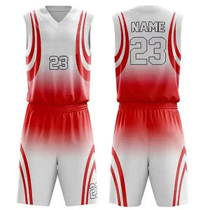 Uniforme de Baloncesto Personalizado Sublimado e Impreso, 23 Rojo Negro Sin Mangas Unisex Adulto de Secado Rápido 100% Poliéster con Cuello en V - Product Image 6