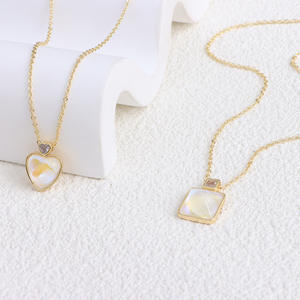 สร้อยคอไทเทเนียมรูปมะเขือยาวเล็ก ดีไซน์เรียบหรู สไตล์มินิมอล สำหรับผู้หญิง ขายดี - Product Image 3