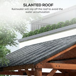 11FT X 12FT Hardtop Gazebo with Elegant Design Waterproof Asphalt <b>Roof</b> Wooden Frame Permanent Pavilion <b>Canopy</b> for Garden Decor - Product Image 3