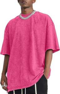 T-shirt personnalisé délavé à l'acide, en coton vintage, coupe oversize, streetwear, vêtement décontracté de haute qualité - Product Image 2
