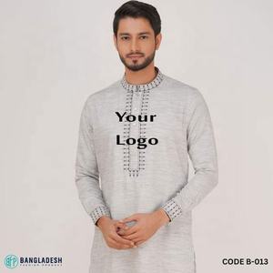 Último diseño tradicional Panjabi Mens 100% tela de algodón directo de fábrica de Bangladesh Factory - Product Image 2