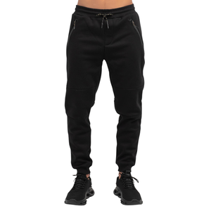 Customized <b>Men</b> Plain Trouser Zipper Pocket Drawstring Waist <b>Tapered</b> Fit Cuffed <b>Jogger</b> Pants OEM Casual Clothing Factory Supplier - Product Image 2