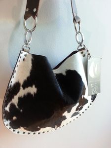 Bolsa de Cuero Vacuno con Asa Táctica Ovalada, Diseño Marrón y Blanco, Unisex, para Playa, Deportes, Viajes, Bicicleta, 25-49L, No se Lleva al Hombro - Product Image 4