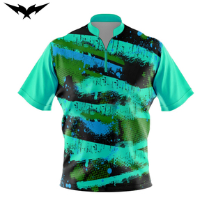 เสื้อโบว์ลิ่งผู้ชายแบบสั่งทำขายส่ง เสื้อโบว์ลิ่งซิปพิมพ์ลายแบบซับลิเมชั่น เสื้อโบว์ลิ่งยูนิเซ็กส์สไตล์เรโทร - Product Image 3