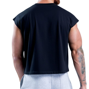 Men Knitted Casual Compression Tank Top Ribbed <b>Stringer</b> Gym Fitness Running Singlet Fitted Athletic <b>Vest</b> OEM ODM Custom - Product Image 4
