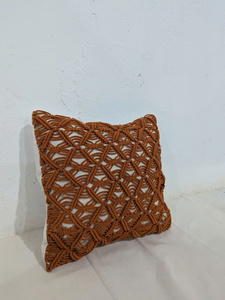 Funda de Cojín Decorativa Boho, Funda de Almohada de Macramé Hecha a Mano, Funda de Almohada de Algodón para Decoración de Sala de Estar - Product Image 4