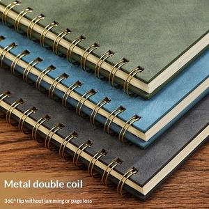 Libreta de Regalo con Espiral de PU para Negocios, en Stock, Bloc de Notas Creativo para Minutas de Reuniones, Logotipo Personalizado, Correa Simple, Venta al Por Mayor - Product Image 2