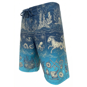 Custom Celestial Sun Moon Star Print <b>Men</b>’s Swim <b>Trunks</b> Beach Shorts in multi colors - Product Image 2