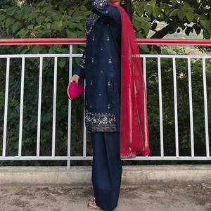 Designer XL Suit Set with Zari Thread <b>Sequins</b> Embroidery Work - Product Image 2