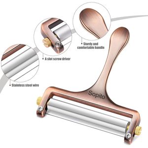 Affettatrice per Formaggio Regolabile in Acciaio Inox con 3 Fili Extra per Cheddar, Gruyere, Raclette, Mozzarella, Utensili per Formaggio in Blocchi - Product Image 1