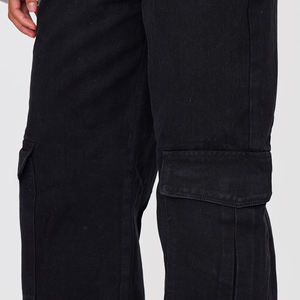 Service OEM, nouveaux pantalons pour femmes, pantalons décontractés, logo personnalisé, pantalons cargo en denim, pantalons à jambes larges, jeans pour femmes - Product Image 6