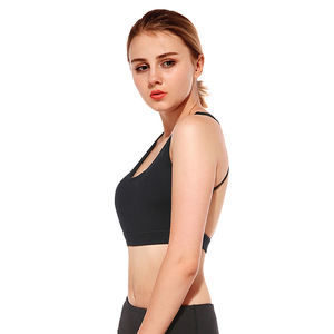 Soutiens-gorge de sport OEM pour femmes, rembourrés, style débardeur, dos croisé sexy, maintien élevé, longueur longue, pour entraînement et yoga, séchage rapide - Product Image 6