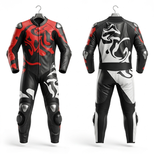 Traje de Cuero de Alta Calidad para Motociclismo de Verano, Tallas Grandes, con Protección CE, Traje de Motociclista Personalizado, Proveedor OEM ODM - Product Image 1