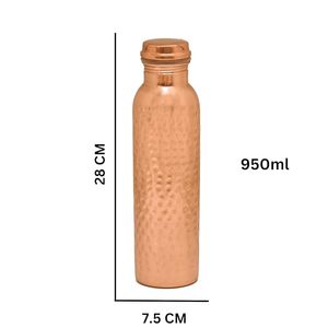 Luxury Hammered <b>Copper</b> Water <b>Bottle</b> Ayurveda <b>Copper</b> Drinking <b>Copper</b> Vessel <b>Bottle</b> - Product Image 2