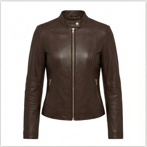 New Arrival Women's Leather <b>Canvas</b> Jacket Winter Wear High Quality Breathable Knitted Customizable OEM Service - Product Image 1