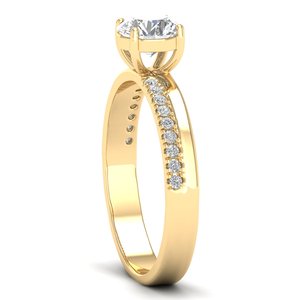 Bagues de fiançailles REYES tendance en moissanite ronde certifiée GRA, design original, argent sterling 925, bijoux fins pour mariage - Product Image 3