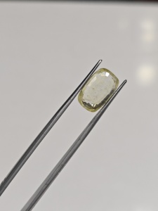 Vente en gros de pierres précieuses naturelles J Gems, saphir jaune clair fondu par la flamme, pierres précieuses en vrac, 6,04 CT, 1,21 g, taille rectangulaire, pour la fabrication de bijoux - Product Image 4