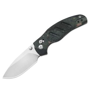 Couteaux pliants de tous les jours avec manche à motif orange et lame foncée angulaire pour équipement de camping et utilisation quotidienne en poche - Product Image 5