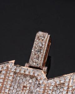 Custom NBH Letter <b>Pendant</b> Wholesale VVS Lab Grown Diamond 925 Silver 10K 14K <b>Solid</b> Rose <b>Gold</b> Plated Iced Out Name Typography - Product Image 3