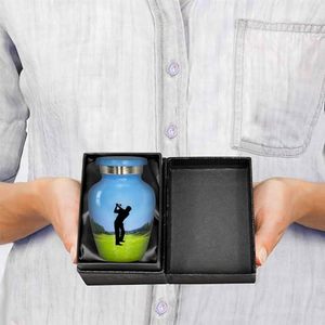 Aluminum <b>Keepsake</b> Urn <b>Memorial</b> Ash Holder Featuring Decorative Secure Threaded Lid And Elegant Surface Finish - Product Image 3
