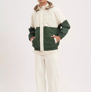 Custom Plus Size Knitted Zipper Corduroy Nylon Material Breathable Waterproof Quick Dry <b>Summer</b> Windbreaker <b>Jacket</b> <b>Men</b> Unisex - Product Image 4