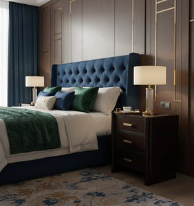 Table de chevet à 3 tiroirs, cadre de lit pour chambre à coucher, meubles en bois faits sur mesure, vente directe d'usine, mobilier d'intérieur en gros - Product Image 6