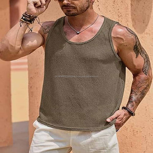 Débardeur pour homme, vêtements de sport, débardeur de fitness sans manches, streetwear pour homme, coton, OEM personnalisé - Product Image 5