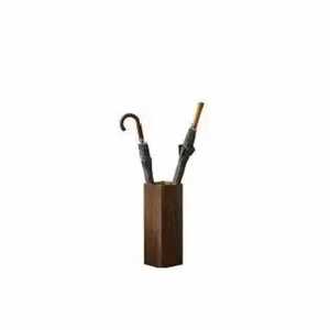 Porte-parapluies et porte-bâtons de marche moderne en bois naturel conique à lattes verticales pour entrée, vente en gros - Product Image 2
