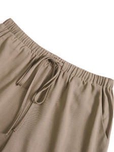 กางเกงขายาวผ้าลินินทรงขาบานเอวกลางสำหรับผู้หญิง สวมใส่สบาย เหมาะกับฤดูร้อน แฟชั่นชุดเดียวสำหรับผู้หญิง - Product Image 3