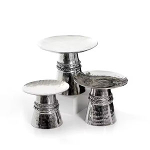 Nouveauté : Support à gâteau en métal avec finition dorée, forme ronde, pour les fêtes d'anniversaire sur table, supports à gâteau décoratifs - Product Image 2