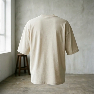 Nueva Llegada, Camiseta Blanca Personalizada de Manga Corta para Hombre, 100% Algodón, Tejido de Punto, Secado Rápido y Transpirable, con Bolsillo para Impresión - Product Image 2