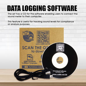 Sonometre numérique de haute qualité avec interface PC, enregistrement de 32 000 données, pondération A/C, alarme de batterie, pour la maison, le bureau et l'école - Product Image 6