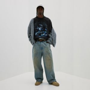 Black Men's Graphic Digital Print Cotton T shirt Short Sleeves Hip Hop Fashion <b>Tshirts</b> Loose Drop Shoulder Casual With Printing - Product Image 4