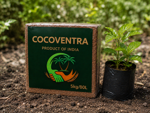 Bloque de turba de coco Cocoventra de 5 kg, 85 L de expansión controlada, fibra de coco EC para uso en invernaderos e hidroponía. - Product Image 2